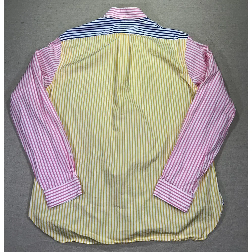 Ralph Lauren Men's XL Color-Block Stripe Stretch Classic Fit Button Shirt - Picture 8 of 9
